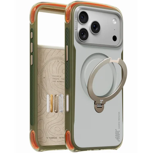 Apple iPhone 18 Pro alpesi márványfehér Torras Ostand Q3 Air Pro tok - 2
