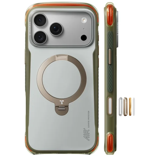 Apple iPhone 18 Pro alpesi márványfehér Torras Ostand Q3 Air Pro tok - 3