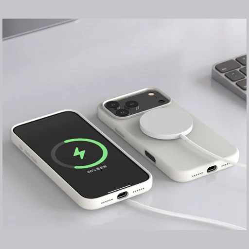  Apple iPhone 18 Pro / 17 Pro fehér Araree Typo Skin M MagSafe tok - 5