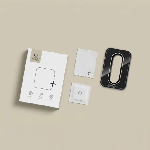Samsung Galaxy S26 FE átlátszó / fekete Tech-Protect Camring Fit+ kameravédő - 10
