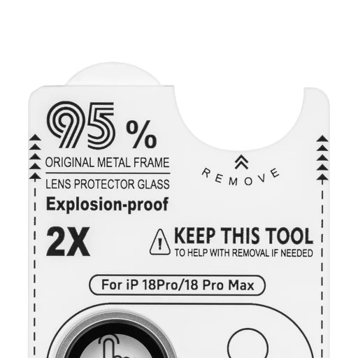 Apple iPhone 18 Pro / 18 Pro Max ezüst OBAL:ME kamera lencsevédő üveg - 4