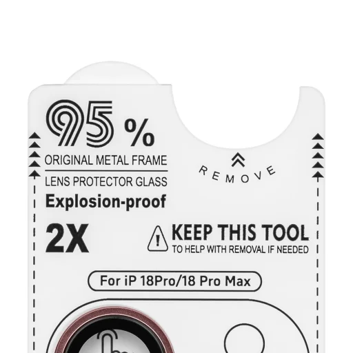 Apple iPhone 18 Pro / 18 Pro Max sötét cseresznye OBAL:ME kameralencse-védő üveg - 4