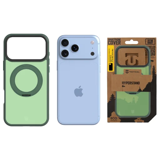 Apple iPhone 17 Pro Max / 18 Pro Max lesná zelená Tactical MagForce Hyperstand ochranný kryt - 5