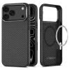 Apple iPhone 17 Pro / 18 Pro Fekete/Ezüst Tech-Protect Ion Carbon MagSafe tok thumbnail