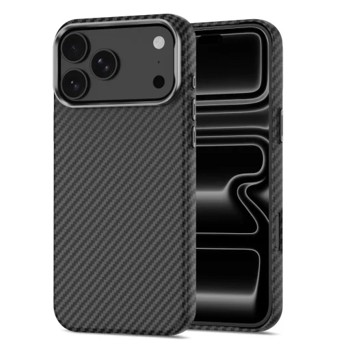 Apple iPhone 17 Pro / 18 Pro Fekete/Ezüst Tech-Protect Ion Carbon MagSafe tok - 3