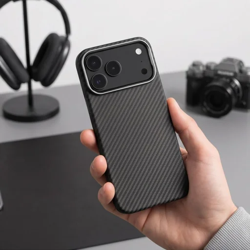 iPhone 17 Pro Max / 18 Pro Max čierne / strieborné puzdro Tech-Protect Ion Carbon MagSafe - 8