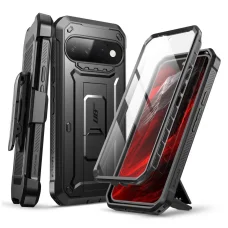 Čierne nárazuvzdorné puzdro Supcase Unicorn Beetle Pro s klipom na opasok pre Google Pixel 11 Pro