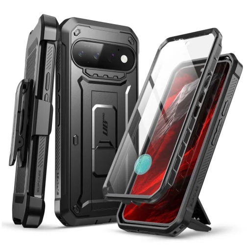 Čierne nárazuvzdorné puzdro Supcase Unicorn Beetle Pro s klipom na opasok pre Google Pixel 11 Pro - 2