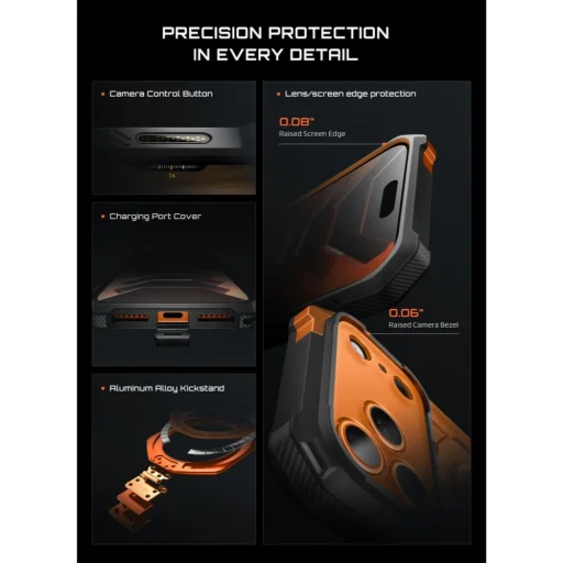 Apple iPhone 17 Pro / 18 Pro korall Supcase UB Grip Mag MagSafe ütésálló hátlaptok - 10