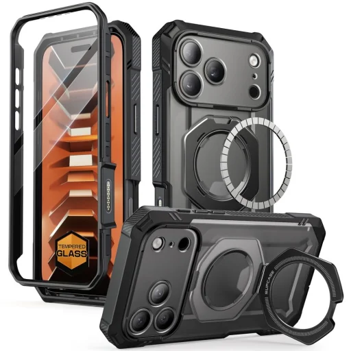Apple iPhone 17 Pro / 18 Pro Fekete Supcase Grip Pro Mag MagSafe tok - 2