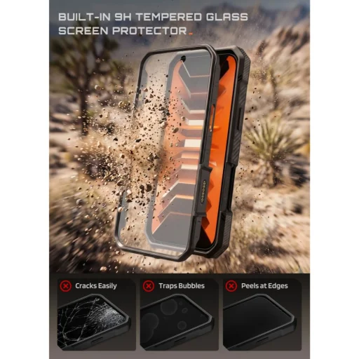 Apple iPhone 17 Pro Max / iPhone 18 Pro Max fekete Supcase Grip Pro Mag MagSafe tok beépített üveggel és kitámasztóval - 14