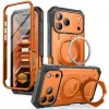 Apple iPhone 17 Pro / 18 Pro korall Supcase Grip Pro Mag MagSafe ütésálló tok beépített üvegfóliával és kitámasztóval thumbnail