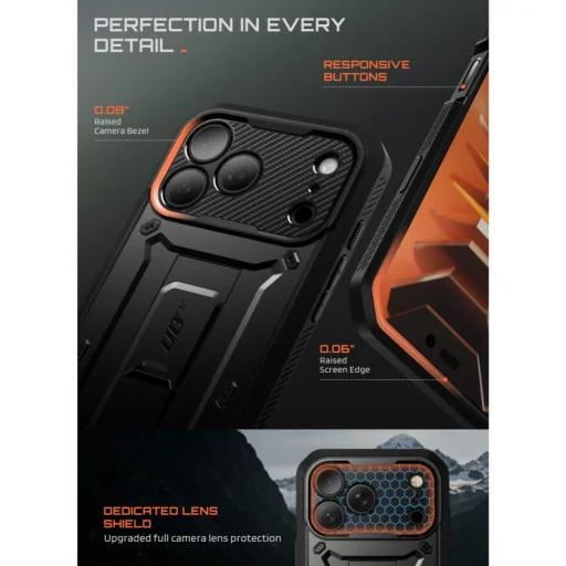 Apple iPhone 17 Pro Max / 18 Pro Max fekete Supcase Unicorn Beetle Pro tok - 11