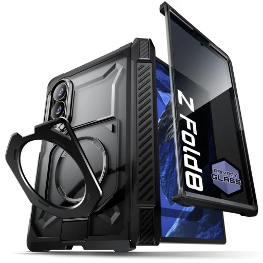 Samsung Galaxy Z Fold 8 čierne nárazuvzdorné puzdro Supcase UB Grip Mag MagSafe s privátnym sklom - 2