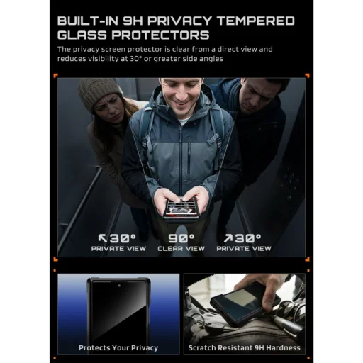 Samsung Galaxy Z Fold 8 čierne nárazuvzdorné puzdro Supcase UB Grip Mag MagSafe s privátnym sklom - 11
