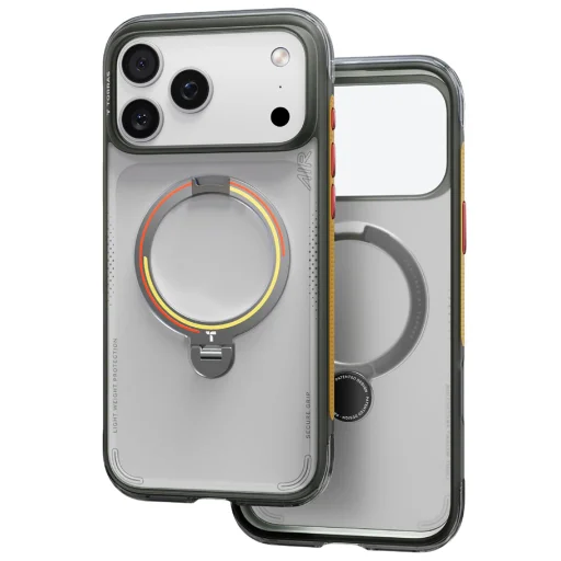 Sivé puzdro Torras Ostand Q3 Air Series Iron pre iPhone 17 Pro - 2