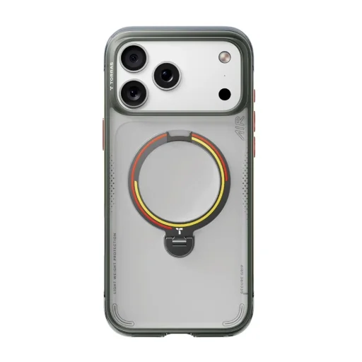 iPhone 17 Pro szürke Torras Ostand Q3 Air Series Iron tok - 3