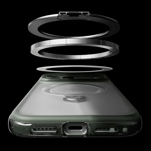 iPhone 17 Pro szürke Torras Ostand Q3 Air Series Iron tok - 5
