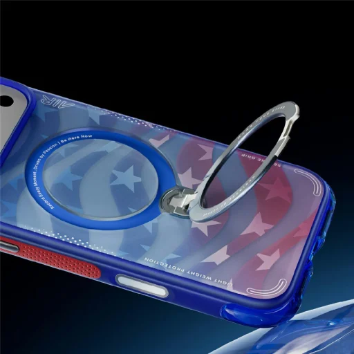 Apple iPhone 17 Pro kék Torras Ostand Q3 Air Series Starlight tok - 4
