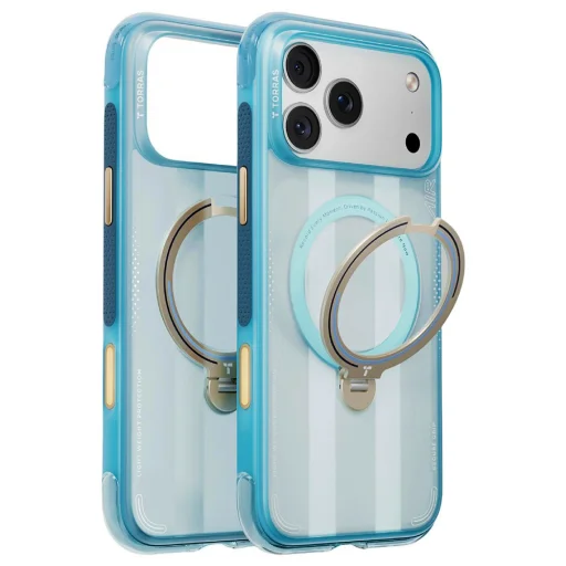 Modré puzdro Torras Ostand Q3 Air Series Pampas Eagle pre iPhone 17 Pro - 1