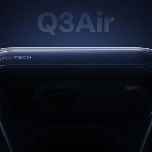 Apple iPhone 18 Pro Max Mélykék Torras Ostand Q3 Air Series tok beépített állvánnyal - 5