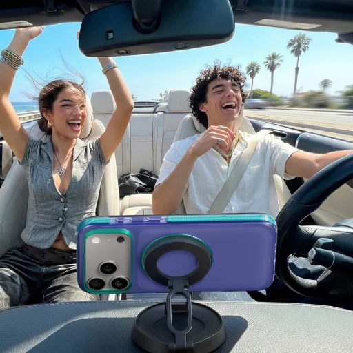 Apple iPhone 18 Pro indigókék Torras Ostand O3 Hue tok - 5