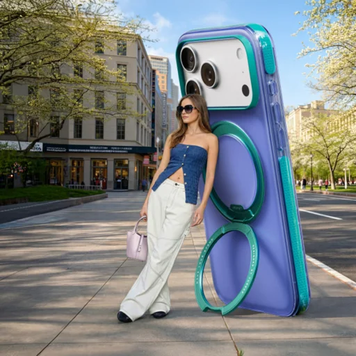 Apple iPhone 18 Pro indigókék Torras Ostand O3 Hue tok - 7
