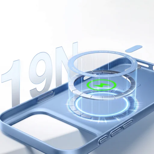 Apple iPhone 18 Pro szürke Torras OriginFit-Mag MagSafe kompatibilis hátlap tok - 5