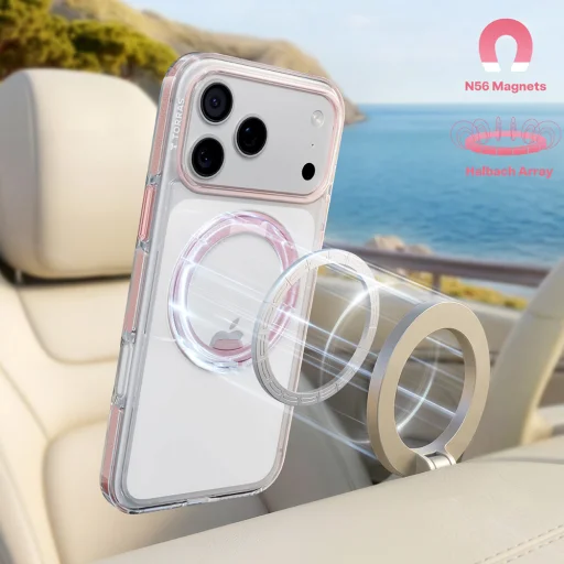 iPhone 18 Pro rózsaszín Torras Ostand O3 Light tok - 4
