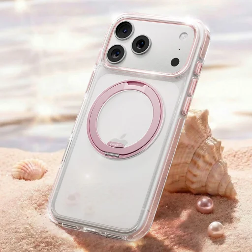 iPhone 18 Pro rózsaszín Torras Ostand O3 Light tok - 5