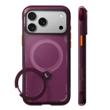 iPhone 18 Pro Max lila Torras Ostand Q3 Air Series tok beépített állvánnyal