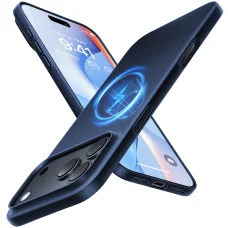 Apple iPhone 18 Pro kék Torras OriginFit-Mag Series MagSafe kompatibilis védőtok