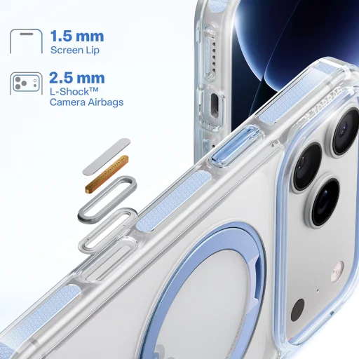 iPhone 18 Pro kék Torras Ostand O3 Light tok - 5
