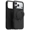Čierne silikónové puzdro Torras QPRO Silicone Series pre iPhone 18 Pro so zabudovaným 360° stojanom thumbnail