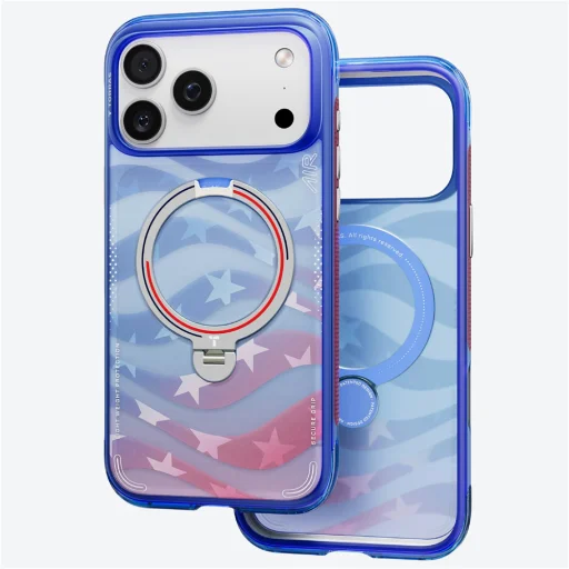 iPhone 17 Pro Max kék Torras Ostand Spin Air Series Starlight tok - 2