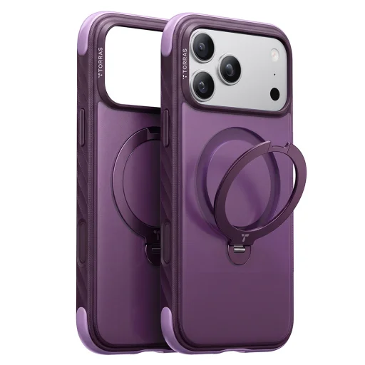 Apple iPhone 18 Pro Max lila Torras Ostand Q3 Rugged tok - 1
