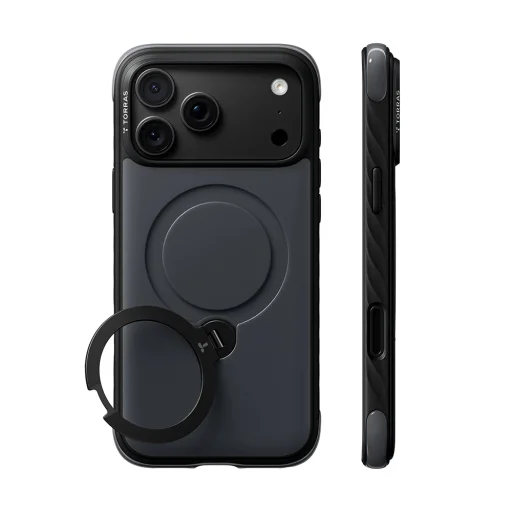 iPhone 18 Pro Max čierne odolné puzdro Torras Ostand Q3 - 2