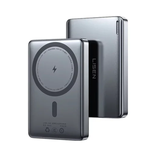 Lisen L601 Pro magnetická power banka, Qi2, 27 W, 10 000 mAh, sivá (YL0325100009) - 2