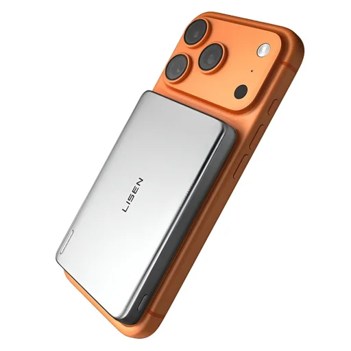 Lisen L601 Pro magnetická power banka, Qi2, 27 W, 10 000 mAh, sivá (YL0325100009) - 4