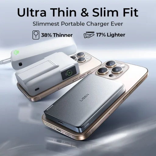 Lisen L601 Pro magnetická power banka, Qi2, 27 W, 10 000 mAh, sivá (YL0325100009) - 5