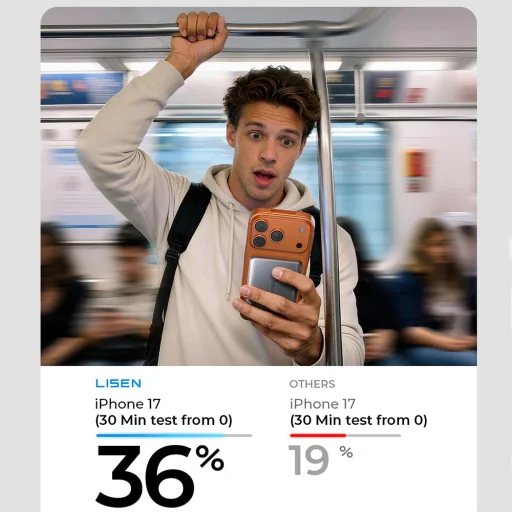 Lisen L601 Pro mágneses powerbank, 5000mAh, 15W Qi2, szürke (YL0325090011) - 5