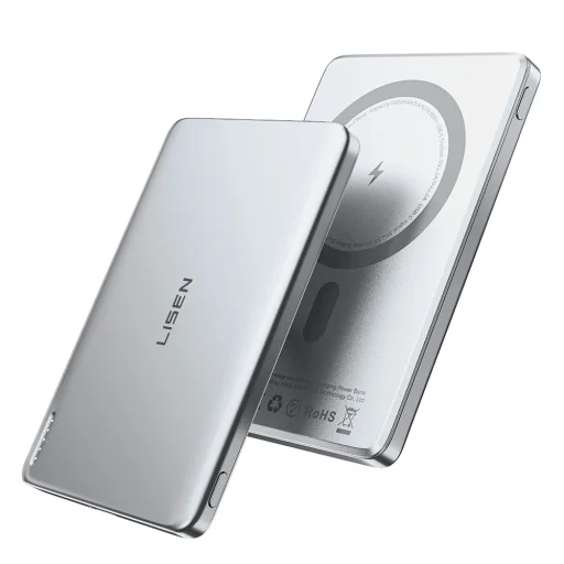 Lisen L601 Pro mágneses powerbank, 5000mAh, 15W Qi2, szürke (YL0325090011) - 1