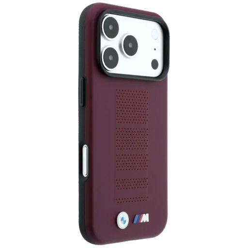 Apple iPhone 18 Pro / 17 Pro bordó BMW M Blue Perfo Metal Logo MagSafe tok - 4