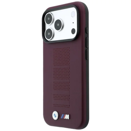 iPhone 18 Pro Max / 17 Pro Max bordové BMW M Blue Perfo Metal Logo MagSafe puzdro - 2