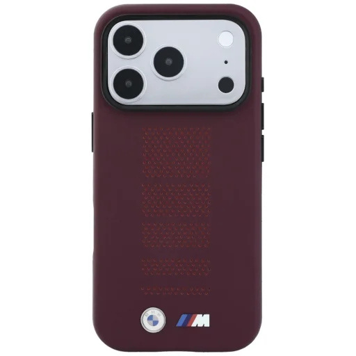 iPhone 18 Pro Max / 17 Pro Max bordové BMW M Blue Perfo Metal Logo MagSafe puzdro - 3