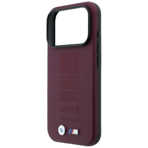 iPhone 18 Pro Max / 17 Pro Max bordové BMW M Blue Perfo Metal Logo MagSafe puzdro - 6