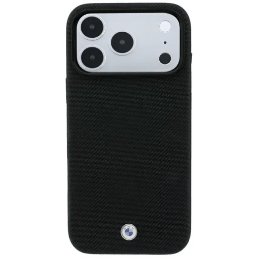 iPhone 18 Pro / 17 Pro fekete BMW Kevlar fém logós MagSafe tok - 3