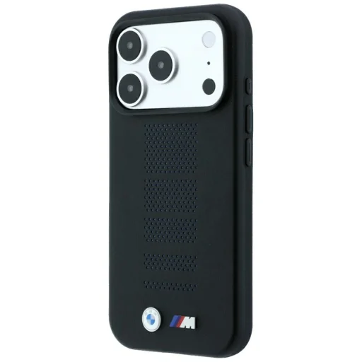 Apple iPhone 18 Pro Max / 17 Pro Max fekete BMW M Blue Perfo Metal Logo MagSafe tok - 2