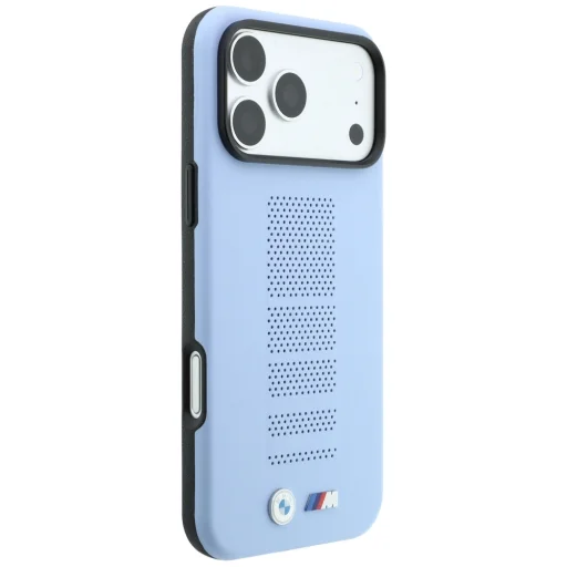 iPhone 18 Pro Max / 17 Pro Max BMW M modré perforované puzdro s kovovým logom MagSafe - 4