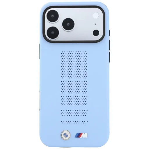 Apple iPhone 18 Pro / 17 Pro kék BMW M Blue Perfo Metal Logo MagSafe hátlap tok - 3